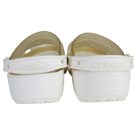 NWB Crocs unisex classic translucent clear slip on clogs white outdoor beach - Picture 11 of 13